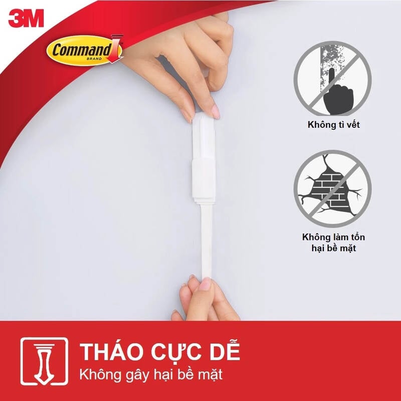 Móc dán tường kiểu vuông Command™ 17501ANZ - Chịu lực 900g - 2 cái/vỉ, , large image number null